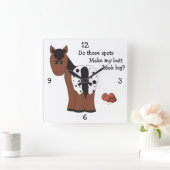 ビッグお尻ピーホースの壁時計 スクエア壁時計 (ホーム)