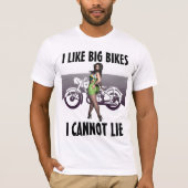 ビッグお尻BGバイクバイクもしくは自転車に乗る人おもしろいTシャツ Tシャツ (正面)