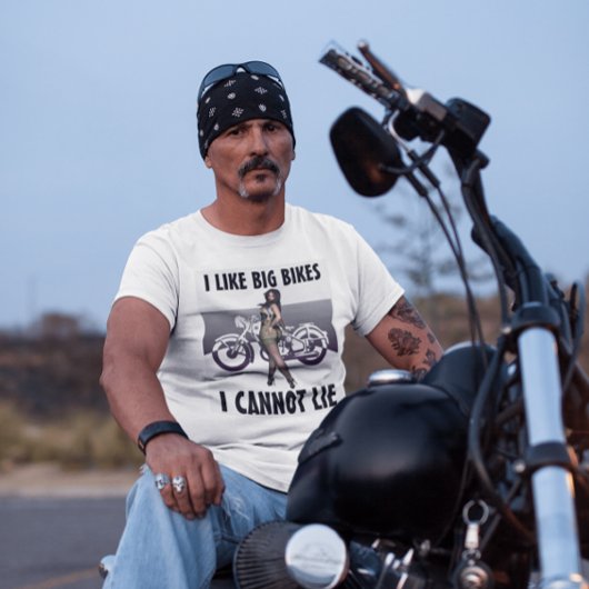 ビッグお尻BGバイクバイクもしくは自転車に乗る人おもしろいTシャツ Tシャツ