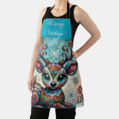 ビッグお洒落アイズクリスマストナカイフォークアート エプロン (インサイチュ)