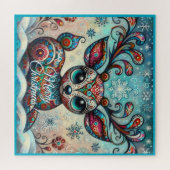 ビッグお洒落アイズクリスマストナカイフォークアート ジグソーパズル (横)