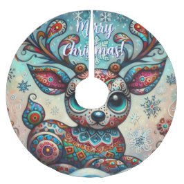 ビッグお洒落アイズクリスマストナカイ季節 ブラッシュドポリエステルツリースカート