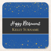 ビッグお祝い!ハッピーリタイアメントパーティーコースター スクエアペーパーコースター (正面)