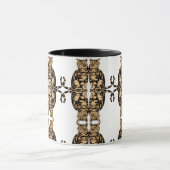 ビッグかわいい猫動物愛好家デザイン マグカップ (中央)