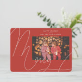 ビッグはっきりしたおもしろいレッドオレンジスクリプトホリメリーデイ シーズンカード (スタンド正面)