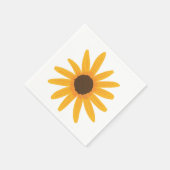 ビッグはっきりしたイエローサンフラワー紙ナプキンス スタンダードカクテルナプキン (角)