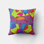 ビッグはっきりしたカラフルデザインかわいいクッションパープルテーマ クッション (裏面)