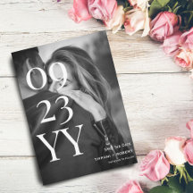 ビッグはっきりしたスクリプト日付の写真カードを保存