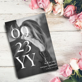 ビッグはっきりしたスクリプト日付の写真カードを保存 セーブザデート