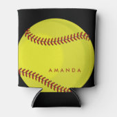 ビッグはっきりしたソフトボール名前をカスタムする紫 缶クーラー (正面)