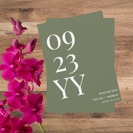 ビッグはっきりしたデイトセージ緑 セーブザデート