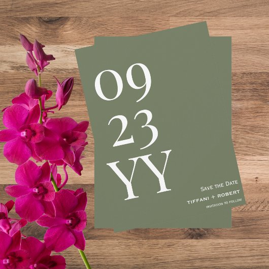 ビッグはっきりしたデイトセージ緑 セーブザデート