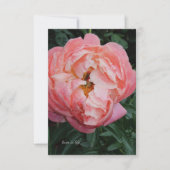 ビッグはっきりしたピンク牡丹 ノートカード (正面)
