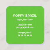 ビッグはっきりしたレトロ湾曲ウェーストライプブ明るい スクエア名刺 (裏面)