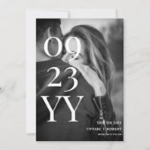 ビッグはっきりした日付を保存する写真テラコッタ戻る セーブザデート (正面)