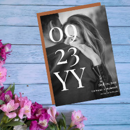 ビッグはっきりした日付を保存する写真テラコッタ戻る セーブザデート