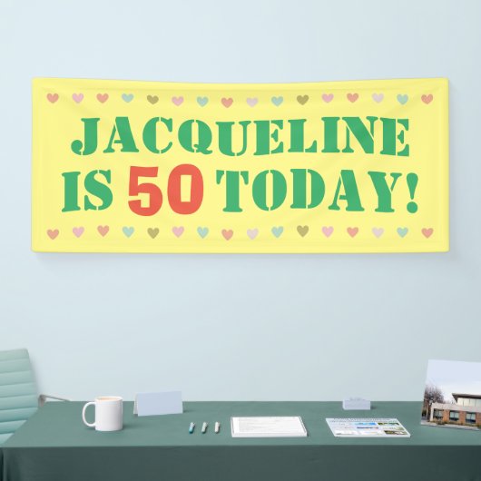 ビッグはっきりした誕生日 横断幕 (トレードショー)