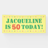 ビッグはっきりした誕生日 横断幕 (横)