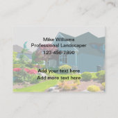 ビッグはっきりした造園サービス名刺 名刺 (裏面)