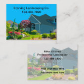 ビッグはっきりした造園サービス名刺 名刺 (正面/裏面)