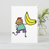 ビッグよくはしゃぐイエローバナナを持つ子供 招待状 (スタンド正面)