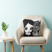 ビッグアイゴシックガールハウス幽霊のよく出るオリジナルアート クッション (椅子)