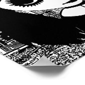 ビッグアイゴシックガールハウス幽霊のよく出るオリジナルアート ポスター (角)