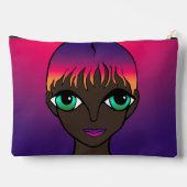 ビッグアイズオレンジ&パープル アクセサリーポーチ (裏面)