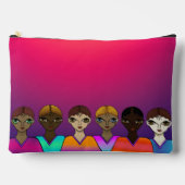 ビッグアイズオレンジ&パープル アクセサリーポーチ (正面)