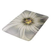 ビッグアイボリーフラワー、抽象芸術モダンフラクタルアート バスマット (アングル)