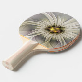 ビッグアイボリーフラワー、抽象芸術モダンフラクタルアート 卓球ラケット (正面アングル)