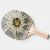 ビッグアイボリーフラワー、抽象芸術モダンフラクタルアート 卓球ラケット (横)