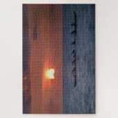 ビッグアイランドアウトリガーカヌーの夕暮れ ジグソーパズル (縦)
