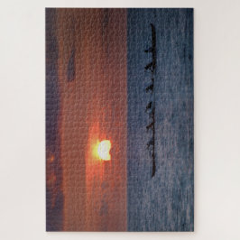 ビッグアイランドアウトリガーカヌーの夕暮れ ジグソーパズル