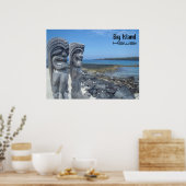 ビッグアイランドハワイのティキ像のポスター ポスター (キッチン)