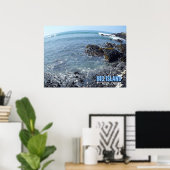 ビッグアイランドハワイの歪んだビューポスター ポスター (ホームオフィス)