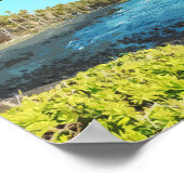 ビッグアイランドハワイプナルウビーチヴィンテージ ポスター (角)