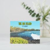 ビッグアイランドハワイプナルウビーチヴィンテージ ポストカード (スタンド正面)