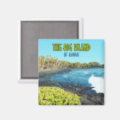 ビッグアイランドハワイプナルウビーチヴィンテージ マグネット (正面/裏面)