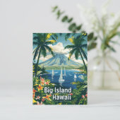 ビッグアイランドハワイヴィンテージ熱帯 ポストカード (スタンド正面)