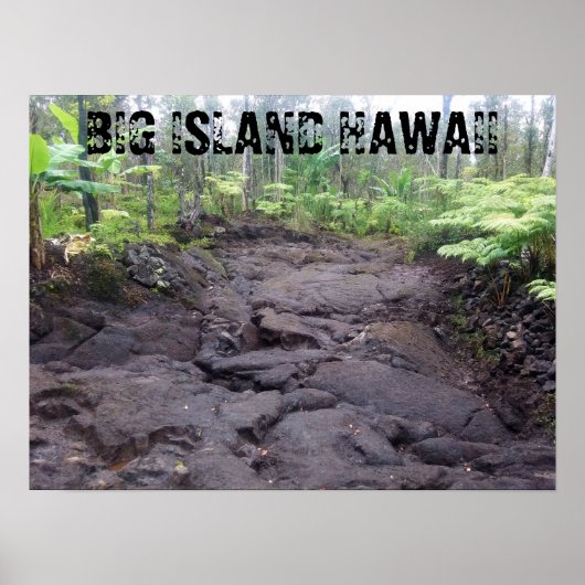 ビッグアイランドハワイ溶岩流 ポスター (正面)