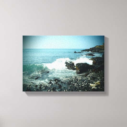 ビッグアイランド波の風景キャンバス キャンバスプリント (正面)