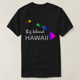 ビッグアイランド – ハワイ諸島ネオンレインボー Tシャツ