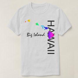 ビッグアイランド – ハワイ諸島ネオンレインボー Tシャツ