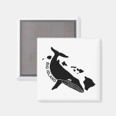 ビッグアイランド – ハワイ諸島ハンプバック マグネット (正面/裏面)