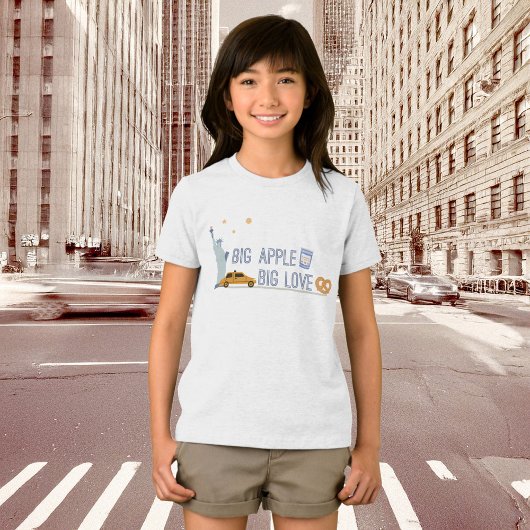 ビッグアップルビッグラブニューヨーク市のアイコンPretzel Kid トライブレンドＴシャツ