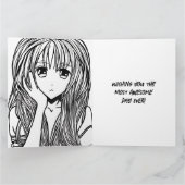 ビッグアニメガール猫の耳誕生日 カード (内部)