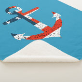 ビッグアメリカン国旗のいかり シェルパブランケット (3/4)