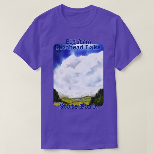 ビッグアームフラットヘッドレイク州パークモンタナ Tシャツ (デザイン正面)