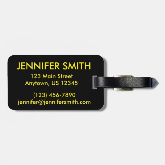 ビッグイエロースクールバス先生輸送 ラゲッジタグ (裏面横)